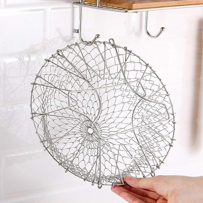 panier à frire pliable en acier inoxydable multifonctions , pour cuisson des aliments, de qualité supérieure , - Soleil cuisine